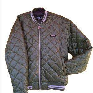 Southpole Quilted Puffer Jacket Green SZ M
